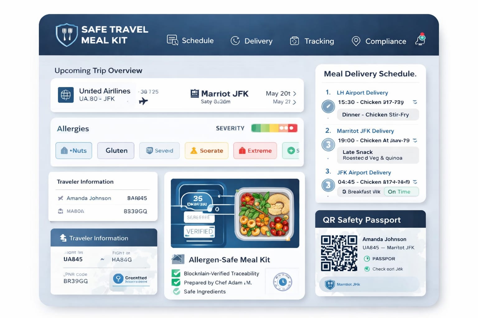 Safe Travel Meal Kits Platform